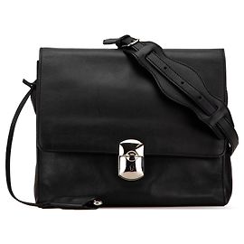 Bolsa transversal de couro preto Balenciaga com cadeado All Day Preto