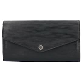 Louis Vuitton-Louis Vuitton Portefeuille Sarah Epi Long Wallet-Black