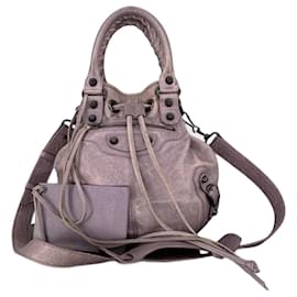 Balenciaga-Pom Pom City bag-Prune