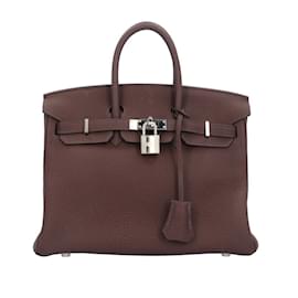 Hermès-Hermes Birkin 25 Handbag-Brown