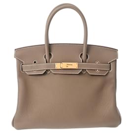Hermès-Hermes Birkin 30 Handbag in Etoupe Gray-Taupe