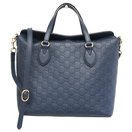 Borsa in pelle Guccissima da donna Blu