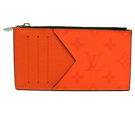 Louis Vuitton Taigarama Coin Card Holder Orange