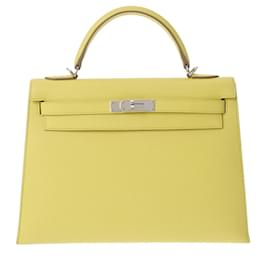 Hermès-Hermes Kelly 32 Handbag in Soufre-Other