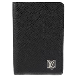 Louis Vuitton-Louis Vuitton Taiga Leather Card Case-Black