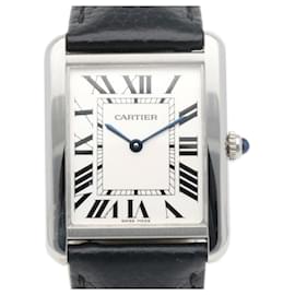 Cartier-Cartier Tank Solo Quartz Wristwatch-Silvery