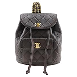 Chanel-Chanel Matelasse Lambskin Backpack-Brown