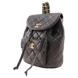 Chanel-Chanel Matelasse Lambskin Backpack-Brown