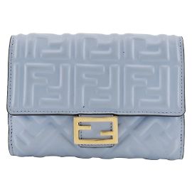 Fendi Medium Baguette Bi-fold Wallet Light blue
