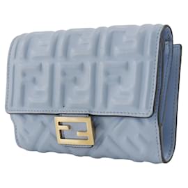 Fendi-Fendi Medium Baguette Bi-fold Wallet-Light blue