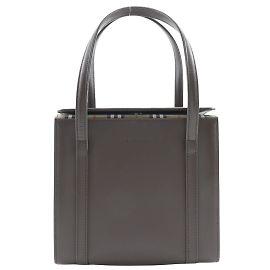 Bolsa de mão Burberry Box em couro de bezerro marrom Marrom