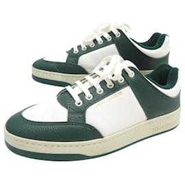Saint Laurent-NINE SAINT LAURENT SL/61 713600 SNEAKERS 42 LEATHER SHOES-Green