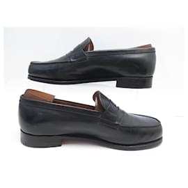 JM Weston-JM WESTON SHOES LOAFERS 180 LEATHER 8.5 42.5 WIDE SHOE TREES-Black