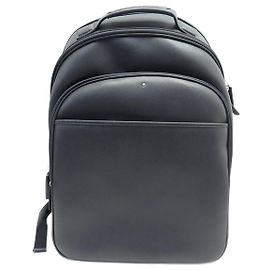 NEW MONTBLANC SARTORIAL DARK GREY LEATHER BACKPACK LARGE 116324 Dark grey