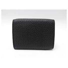 Fendi-NINE FENDI BAGUETTE PM 7M0280 BLACK LEATHER WALLET-Black