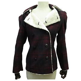 NINE STONE BALMAIN COAT PRINCE OF WALES PATTERN FP770100 S 36 JACKET Other