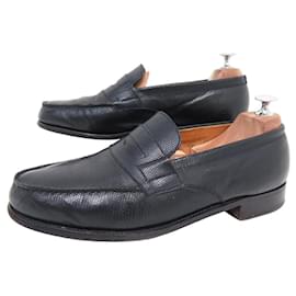 JM Weston-VINTAGE JM WESTON SHOES LOAFERS 180 IN LIZARD LEATHER 8.5E 42.5 WIDE-Black