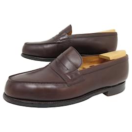 JM Weston-JM WESTON SHOES LOAFERS 180 7.5D 41.5 BROWN LEATHER SHOE TREES-Brown