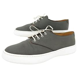 JM Weston-JM WESTON TENNIS SHOES 1938 N6GCN1240B SNEAKERS 8 42 GRAY CANVAS-Grey
