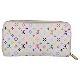 Louis Vuitton-Louis Vuitton Monogram Multicolor Zippy Wallet White-White
