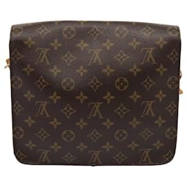 Louis Vuitton-Louis Vuitton Monogram Cartouchiere Gm Shoulder Bag-Brown