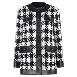 Giacca Dolce & Gabbana Pied de Poule in Lana Bianca e Nera IT 42 Nero