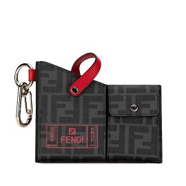 Chaveiro Fendi Zucca Charm Marrom Preto Vermelho