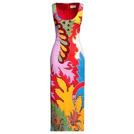 Vestido midi Etro de algodón rojo Roja