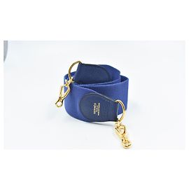 Hermès shoulder strap blue leather gold hardware Blue