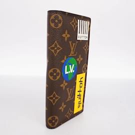 Louis Vuitton-Louis Vuitton Long Wallet Monogram Story Portefeuille Brazza-Brown