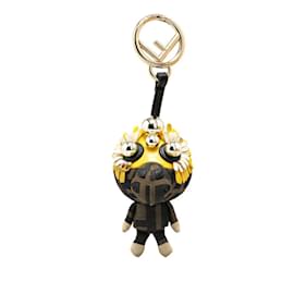 Fendi-Fendi Zucca Space Monkey Bag Charm Keychain-Brown,Yellow