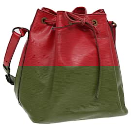 Louis Vuitton-LOUIS VUITTON Epi Petit Noe Shoulder Bag Red M44107 LV Auth 87504-Red