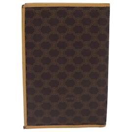 Céline-CELINE Macadam Canvas Wallet PVC Leather Brown Auth bs16843-Brown