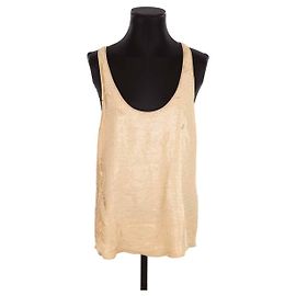 Chloé Top de seda Beige