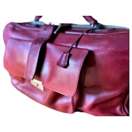 Hermès Leather Briefcase Dark Red Dark red