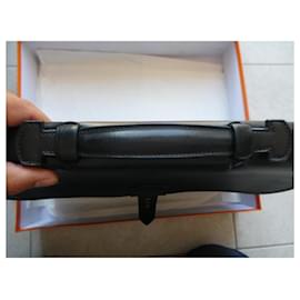 Hermès-vintage Hermès box black dispatch bag with its box-Black