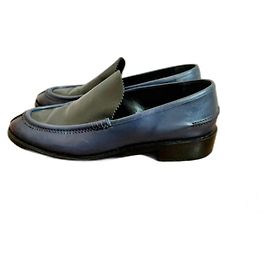 Mocassins cuir Balenciaga Noir Bleu Marine