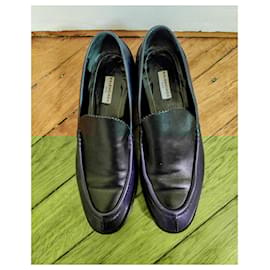 Balenciaga-Balenciaga leather loafers-Black,Navy blue