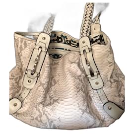 Gucci Pelham Python Leather Grey Cream Eggshell