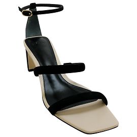 Alexandre Birman Black Suede Lally Pillar 60 Sandals Black