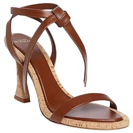 Alexandre Birman Espresso Leather Clarita Ankle Wrap Sandals Brown