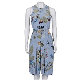 Gucci Kleid aus blauer Seide Blau