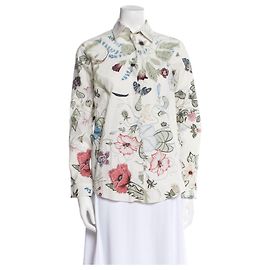 Top de seda Gucci branco Branco