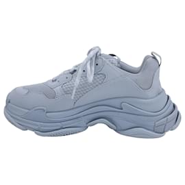 Balenciaga-Balenciaga Triple S Sneakers in Light Blue Polyester-Blue,Light blue