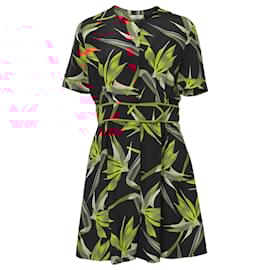 Fendi- Fendi Mini Floral Printed Concealed Button Dress in Black Silk-Multiple colors,Other