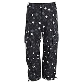 Louis Vuitton-Louis Vuitton x Yayoi Kusama Painted Dots Cargo Trousers in Black Cotton-Black