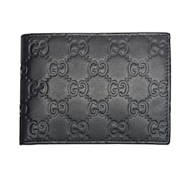 Gucci-Gucci Guccissima Bi-fold Wallet-Black