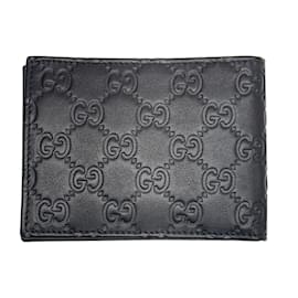 Gucci-Gucci Guccissima Bi-fold Wallet-Black