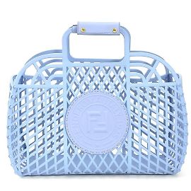 Fendi Handbag Basket Medium Blue Blue