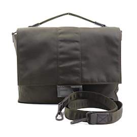 Fendi-Fendi Khaki Nylon Shoulder Bag-Khaki